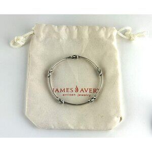 James Avery Sterling Silver "Lover's Knot" Bangle Bacelet-8" Long W/Bag-Nice